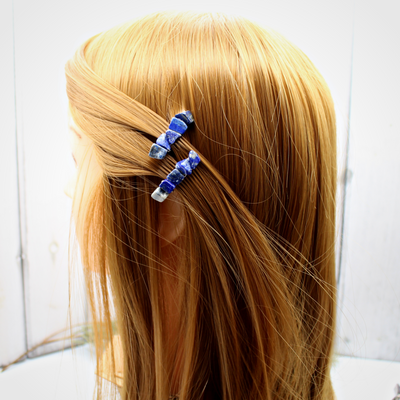 Lapis Lazuli 2-Pack Mini Hair Clips