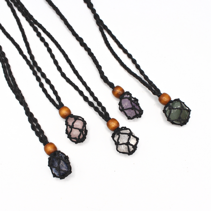 Interchangeable Crystal Pouch Necklace